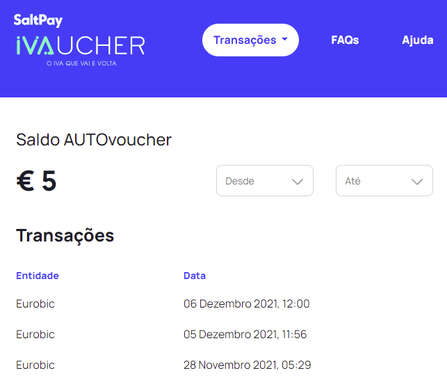 AUTOvoucher IVAucher como funciona receber 30 euros de volta consulta saldo